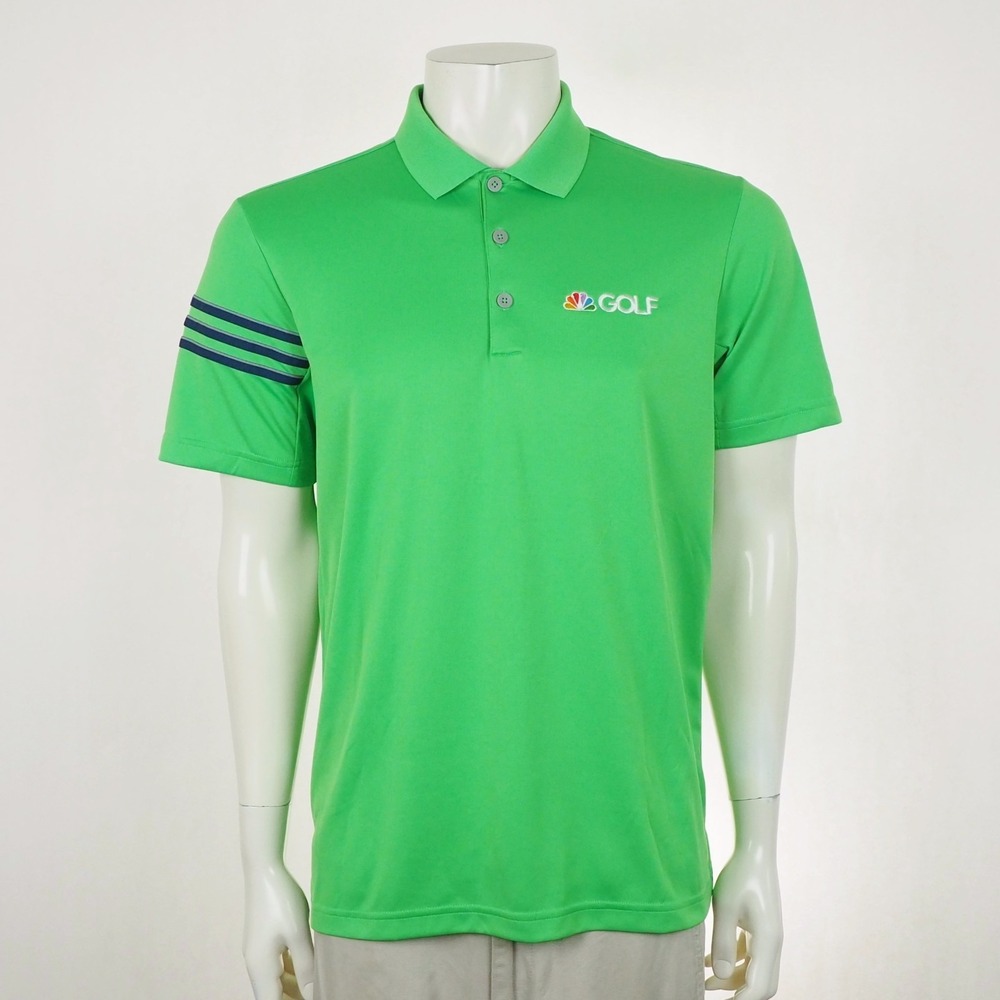 Adidas Golf NBC Golf Channel Polo Shirt Mens Medium Green Performance Blend